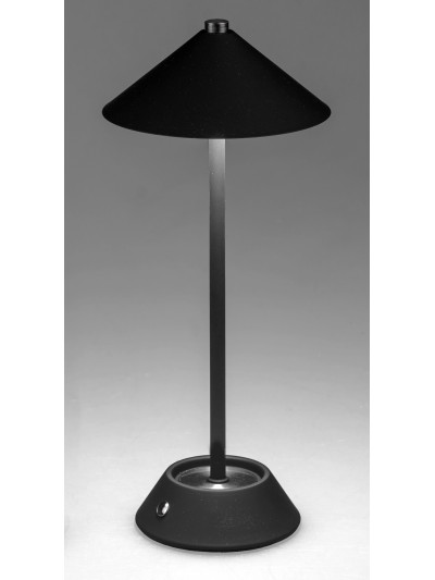 LED Tischlampe Touch Dimmer 34 cm matt schwarz, Metall, USB