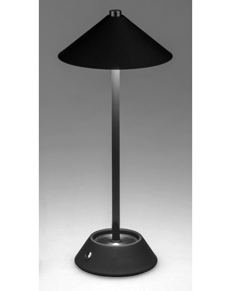 LED Tischlampe Touch Dimmer 34 cm matt schwarz, Metall, USB