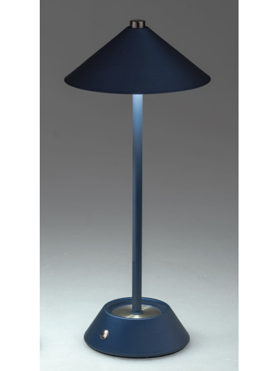 LED Tischlampe Touch Dimmer 34 cm matt Nachtblau, Metall, USB