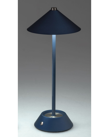 LED Tischlampe Touch Dimmer 34 cm matt Nachtblau, Metall, USB