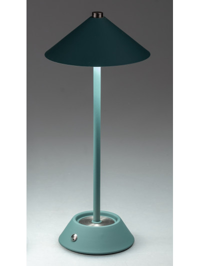 LED Tischlampe Touch Dimmer 34 cm matt grün, Metall, USB