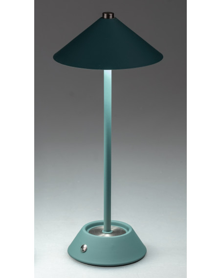 LED Tischlampe Touch Dimmer 34 cm matt grün, Metall, USB
