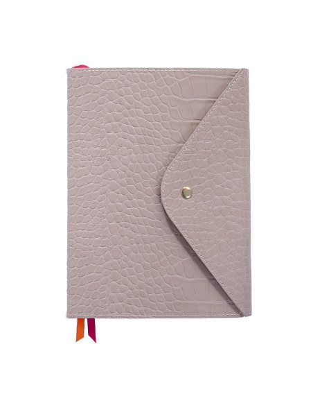 Notizbuch Kroko creme-natur Majoie, A5 240 Seiten