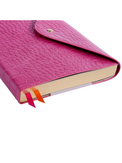 Notizbuch Kroko pink Majoie, A5 240 Seiten