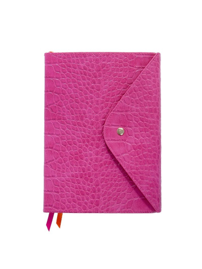 Notizbuch Kroko pink Majoie, A5 240 Seiten