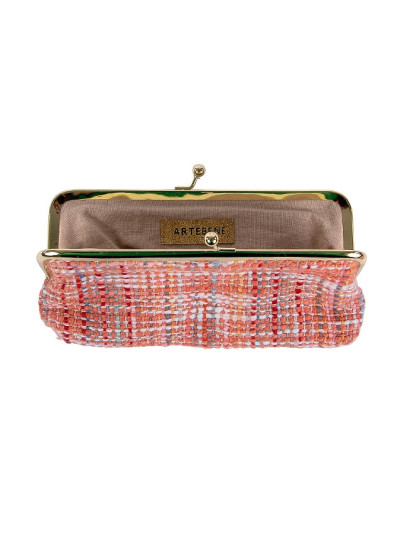 Kosmetiktasche Schmucktasche Clipbörse Majoie Aprikot  18x9cm Kosmetiktasche Schmucktasche Clipbörse Majoie Aprikot  18x9cm