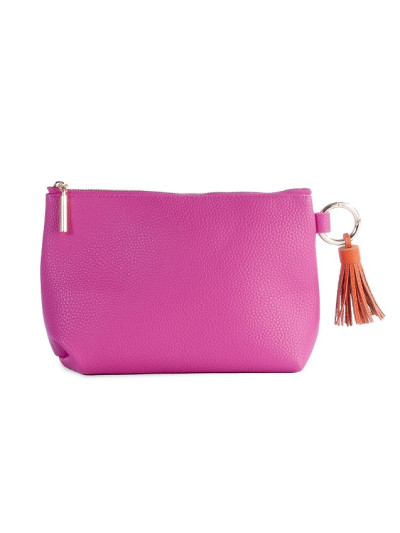 Kosmetiktasche Majoie Leder-Optik Pink 21x14x8cm