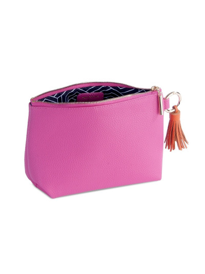 Kosmetiktasche Majoie Leder-Optik Pink 21x14x8cm