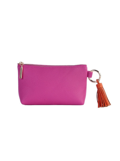 Kosmetiktasche Majoie Leder-Optik Pink 18x10x5 cm