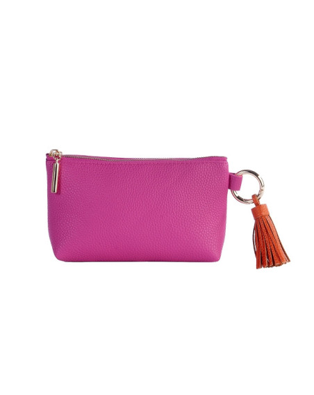 Kosmetiktasche Majoie Leder-Optik Pink 18x10x5 cm