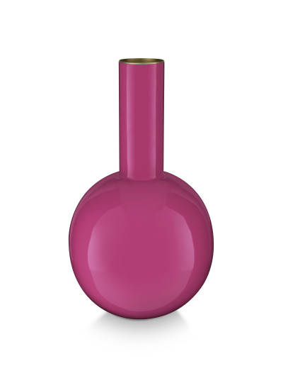 Pip Studio Vase, 15 x 26 cm Small Dunkel-Pink, Metall