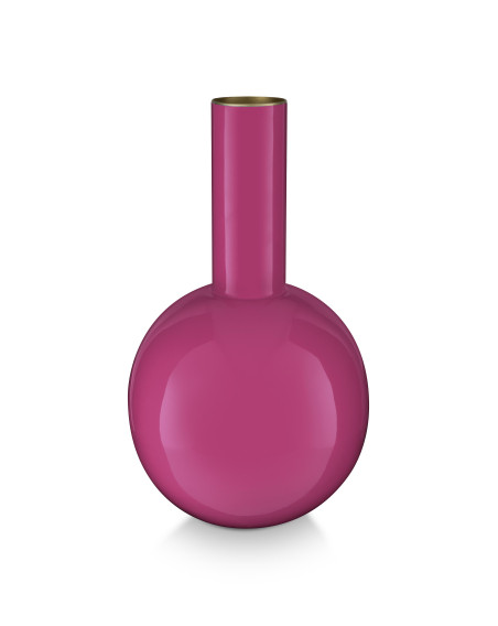 Pip Studio Vase, 15 x 26 cm Small Dunkel-Pink, Metall