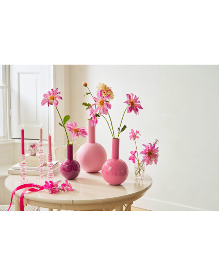 Pip Studio Vase, 15 x 26 cm Small Dunkel-Pink, Metall