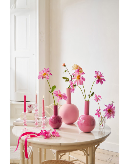 Pip Studio Vase, 19 x 33 cm Medium Pink, Metall