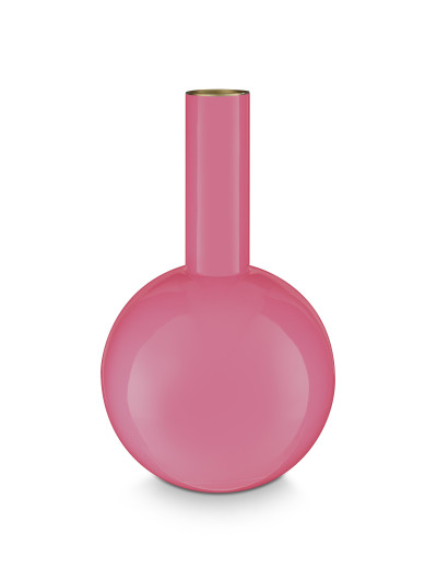 Pip Studio Vase, 19 x 33 cm Medium Pink, Metall