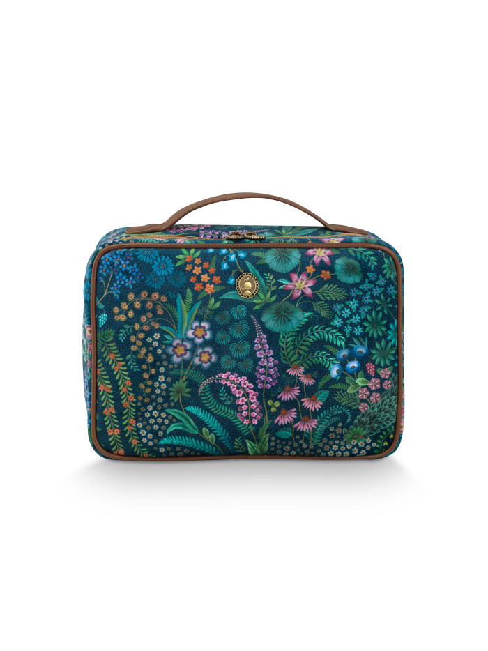 Kosmetikkoffer Beautycase Cooper Querida Velvet Dark Blue 27x10x19cm