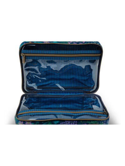 Kosmetikkoffer Beautycase Cooper Querida Velvet Dark Blue 27x10x19cm