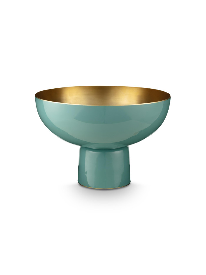 Schale auf Fuß, Vase, High Tray Metall Light Blue 20x30cm Schale auf Fuß, Vase, High Tray Metall Light Blue 20x30cm
