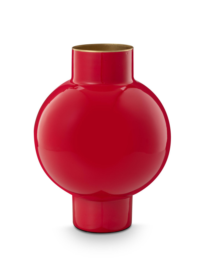 Pip Studio Vase Metall Small Red 18x24cm