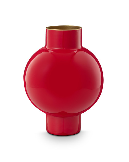 Pip Studio Vase Metall Small Red 18x24cm