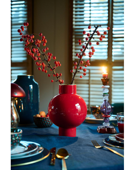 Pip Studio Vase Metall Small Red 18x24cm