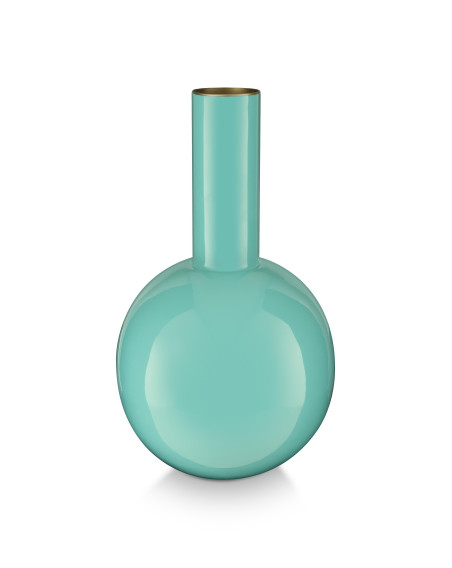 Pip Studio Vase Metall Small Bright Blue 15x26cm