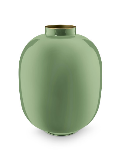 Pip Studio Vase Metall Mid Green 32cm