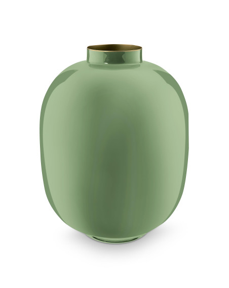 Pip Studio Vase Metall Mid Green 32cm