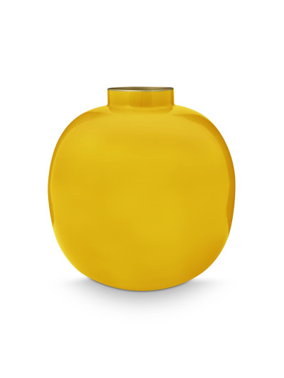 Pip Studio Vase Metall Yellow 23cm