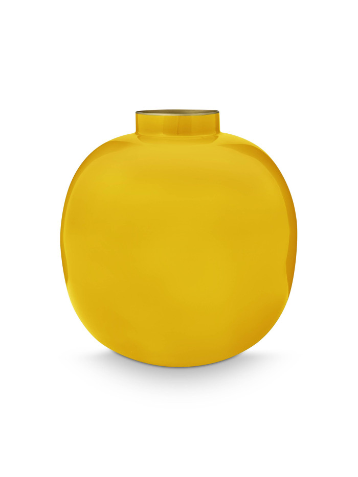 Pip Studio Vase Metall Yellow 23cm