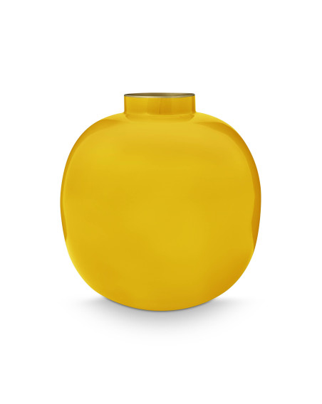 Pip Studio Vase Metall Yellow 23cm