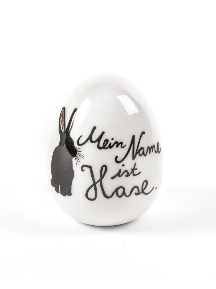 Eier Vase "Mein Name ist Hase" Porzellan 8x5,5cm