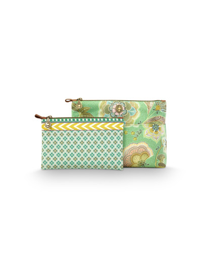 Kosmetiktasche "Caryn" Combi Matata Green 26x7,5x18cm, 22x1x13cm Kosmetiktasche "Caryn" Combi Matata Green 26x7,5x18cm, 22x1x13cm