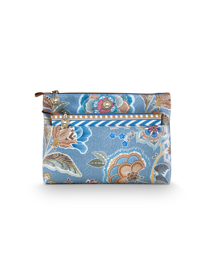 Kosmetiktasche "Caryn" Combi Matata Blue 26x7,5x18cm, 22x1x13cm Kosmetiktasche "Caryn" Combi Matata Blue 26x7,5x18cm, 22x1x13cm