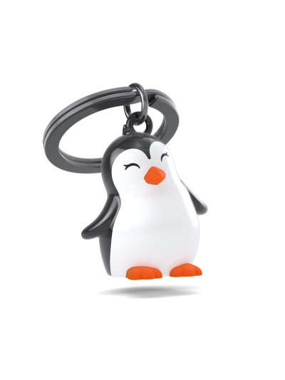 Schlüsselanhänger "Pinguin" Schwarz-Weiß-Orange Schlüsselanhänger "Pinguin" Schwarz-Weiß-Orange