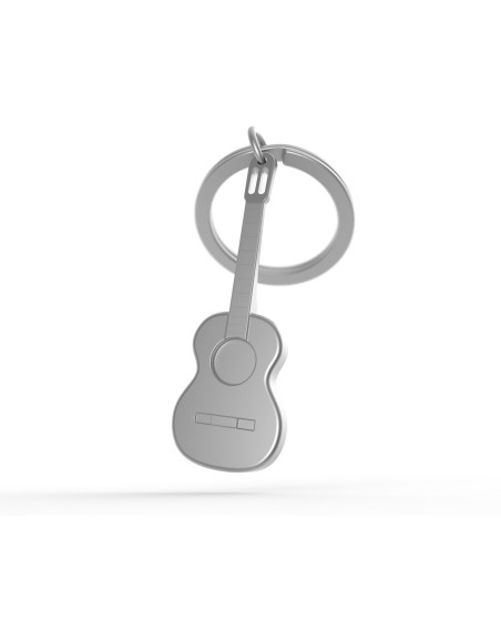 Schlüsselanhänger "Gitarre" Silber Metall