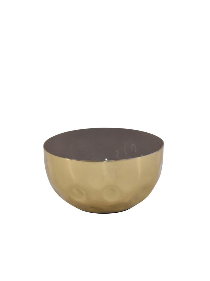 Schale Schüssel Metall Emailliert Sand-Gold Rund 10 cm Schale Schüssel Metall Emailliert Sand-Gold Rund 10 cm