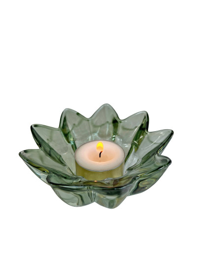 Lilly Kerzenhalter für Teelicht, Glas grün