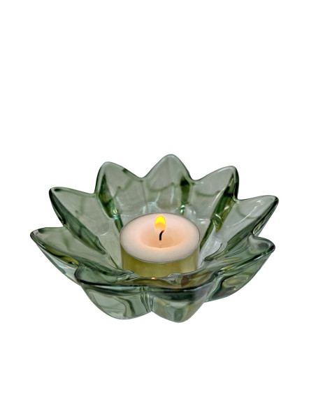 Lilly Kerzenhalter für Teelicht, Glas grün