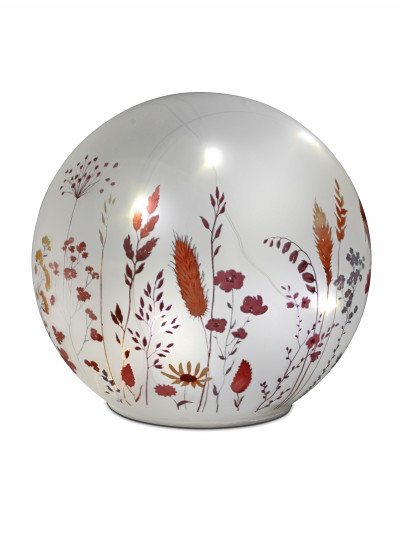 LED Glaskugel Kornfeld 15 cm mit Timer
