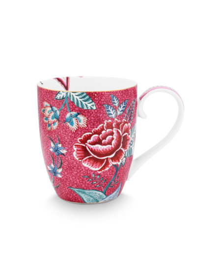 Flower Festival, Tasse XL 450ml, dunkelpink