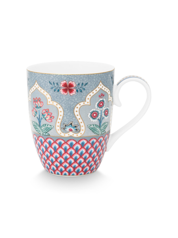 Flower Festival Scallop Deco, Tasse 350ml, hellblau