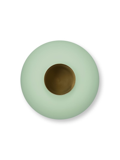 Pip Studio Vase Metall, 23 cm matt Lindgrün-Gold