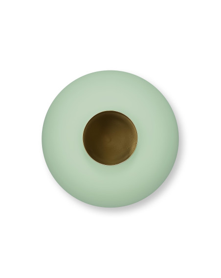 Pip Studio Vase Metall, 23 cm matt Lindgrün-Gold
