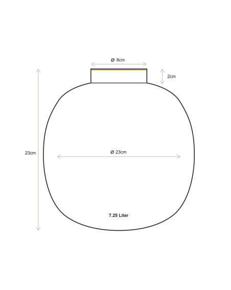 Pip Studio Vase Metall, 23 cm matt Lindgrün-Gold