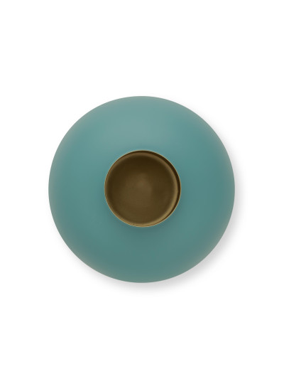 Pip Studio Vase Metall Hellblau-Gold 32cm