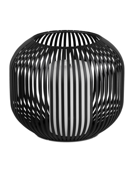 Windlicht Wili Kerzenleuchter Stäbe, Metall Schwarz