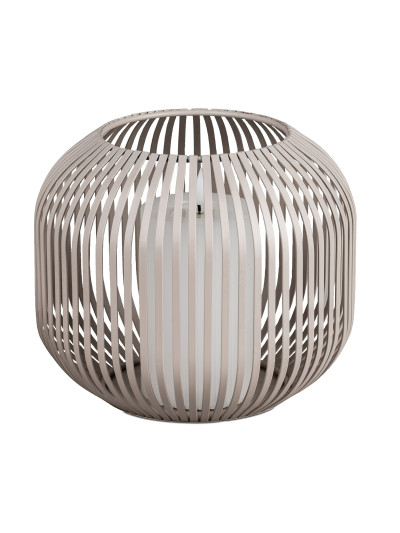 Windlicht Wili Kerzenleuchter Stäbe, Metall Taupe