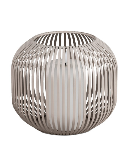 Windlicht Wili Kerzenleuchter Stäbe, Metall Taupe