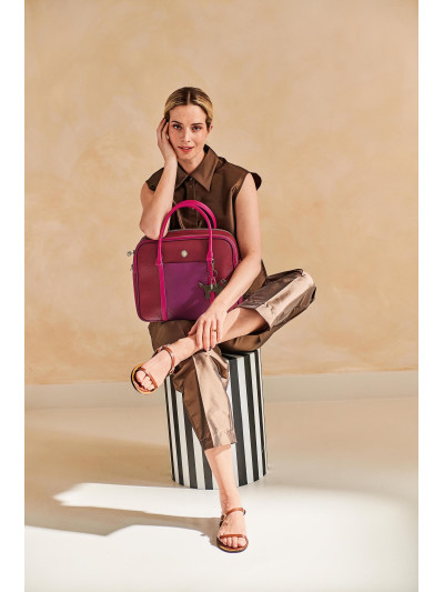 Umhängetasche - Handtasche Felice, Large Red-Pink 33,5x11x28cm